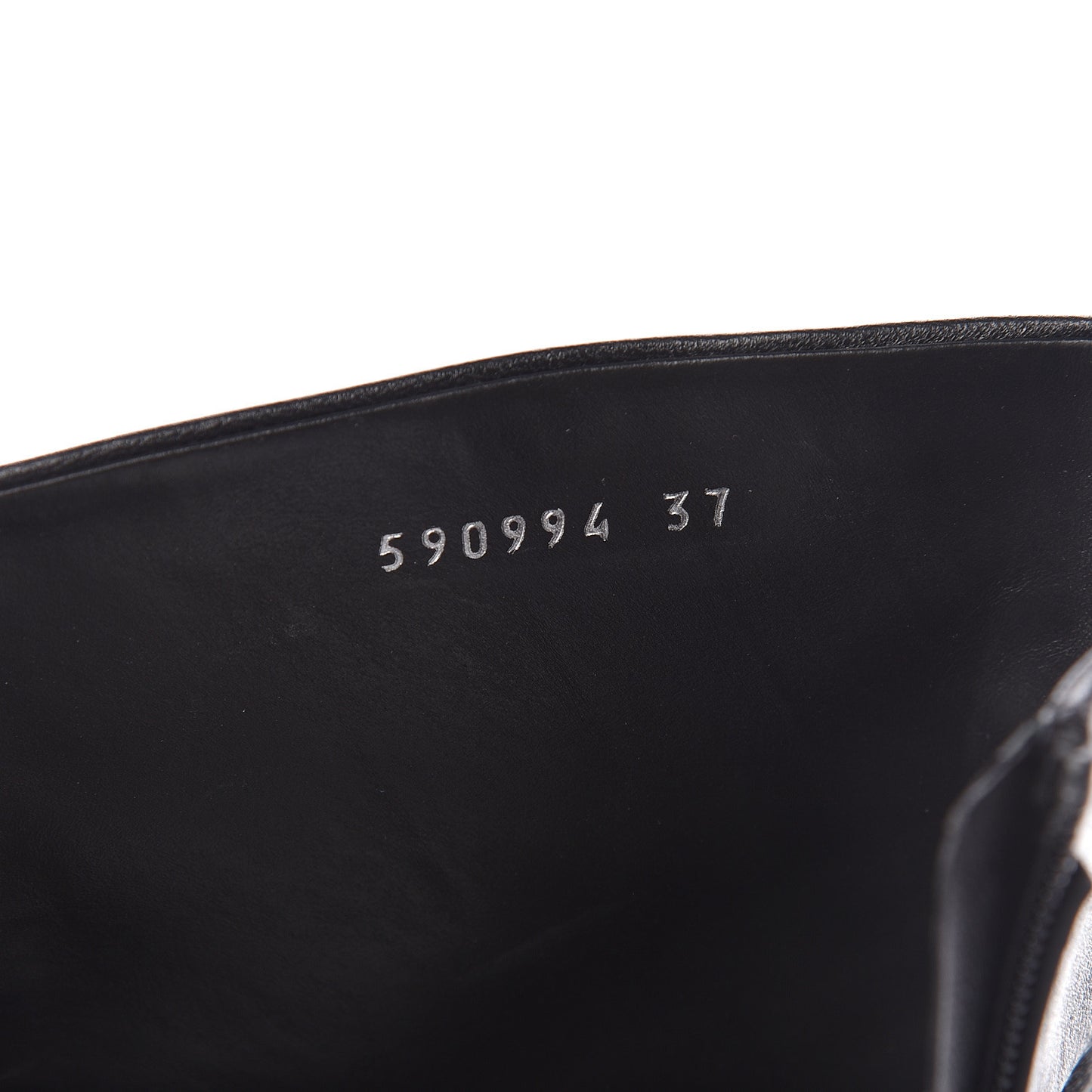 Shiny Sheepskin 20mm Oval Booties 37 Black