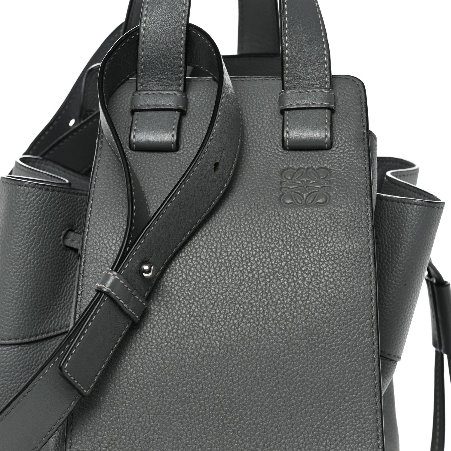 Loewe Grained Calfskin Medium Hammock Shoulder Bag Blue 8 of 12