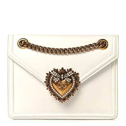Dolce & Gabbana Smooth Calfskin Mini Devotion Envelope Bag White 1 of 9