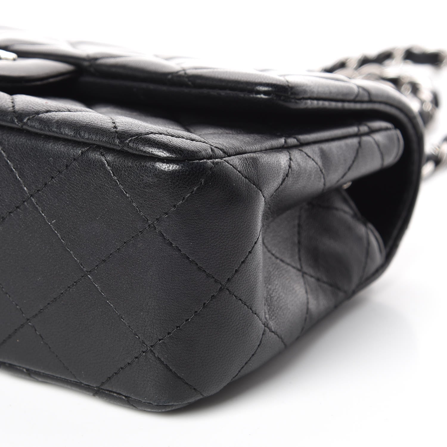 Chanel Lambskin Quilted Mini Rectangular Flap Black 6 of 9