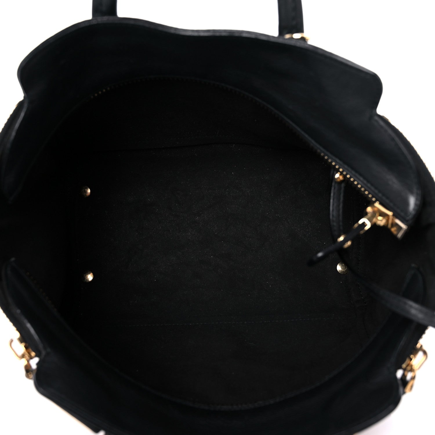 Salvatore Ferragamo Calfskin Small Verve Double Zip Tote Black 6 of 9