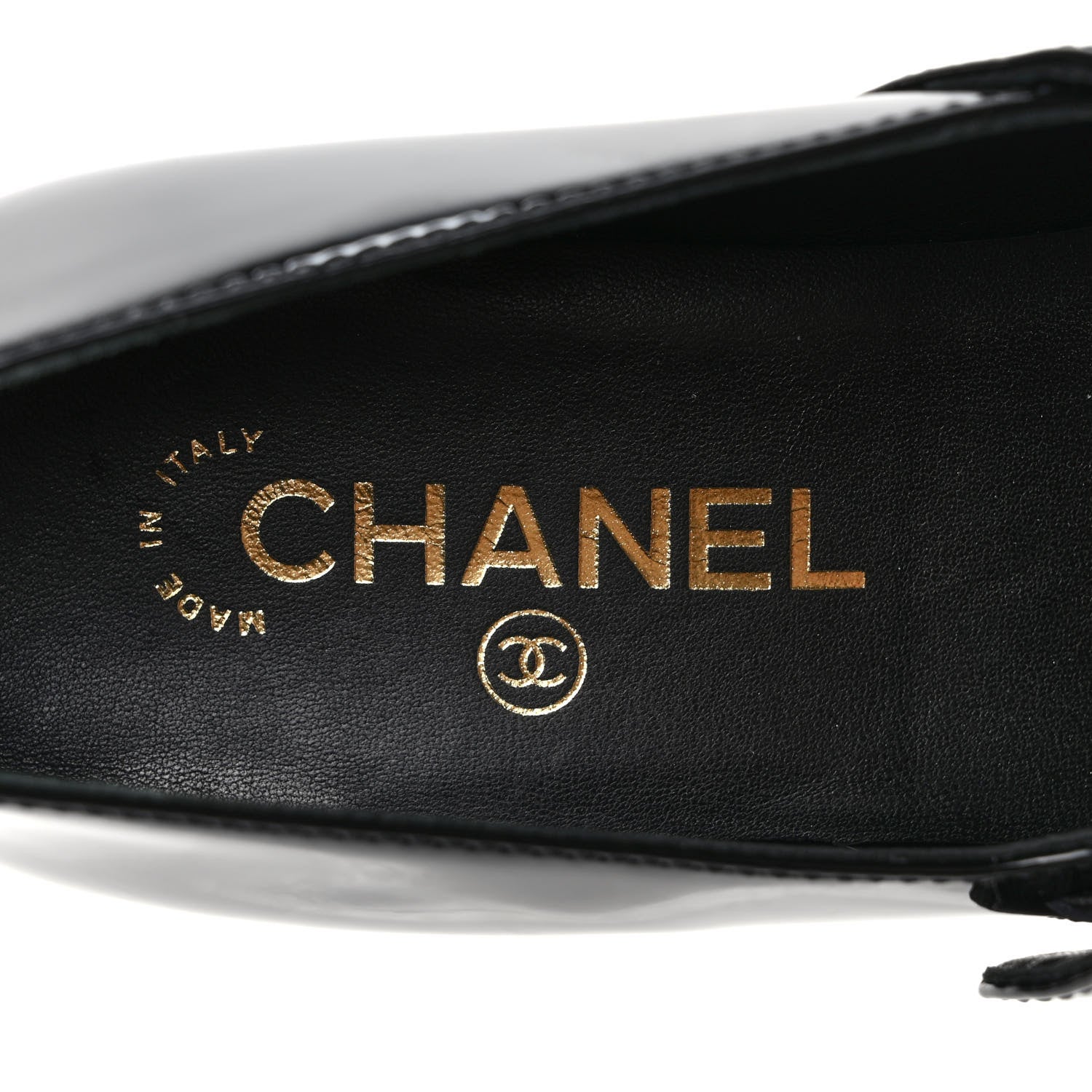 Chanel Patent Calfskin Mary Janes Flats 38.5 Black 7 of 9