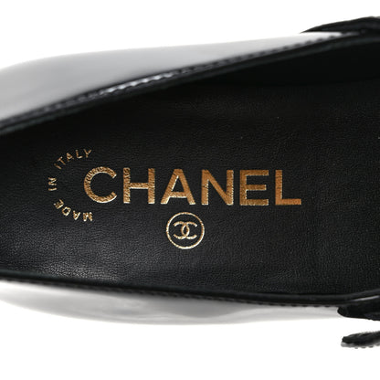 Chanel Patent Calfskin Mary Janes Flats 38.5 Black 7 of 9