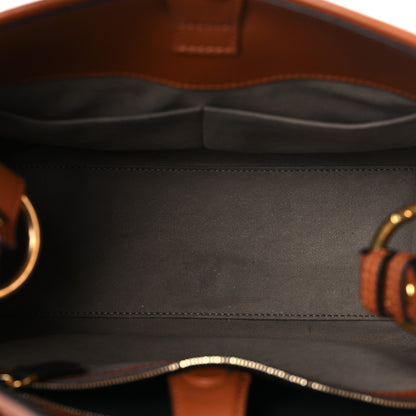 Fendi Vitello Century Opaco F is Fendi Bi-Color Small Runaway Satchel Corteccia Black 5 of 10