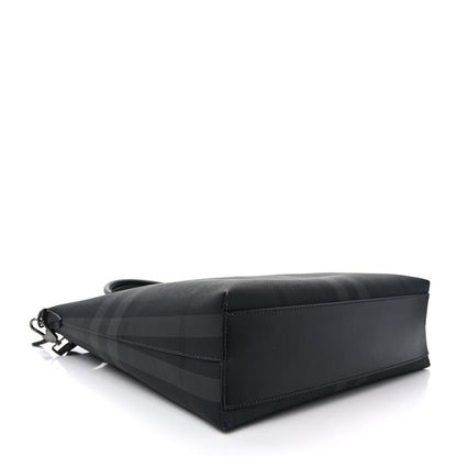Burberry E-Canvas Check Stirling Tote Charcoal 4 of 10