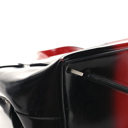 Salvatore Ferragamo Smooth Airbrushed Calfskin XL Gancini Buckles Tote Bag Flame Red Black 11 of 14