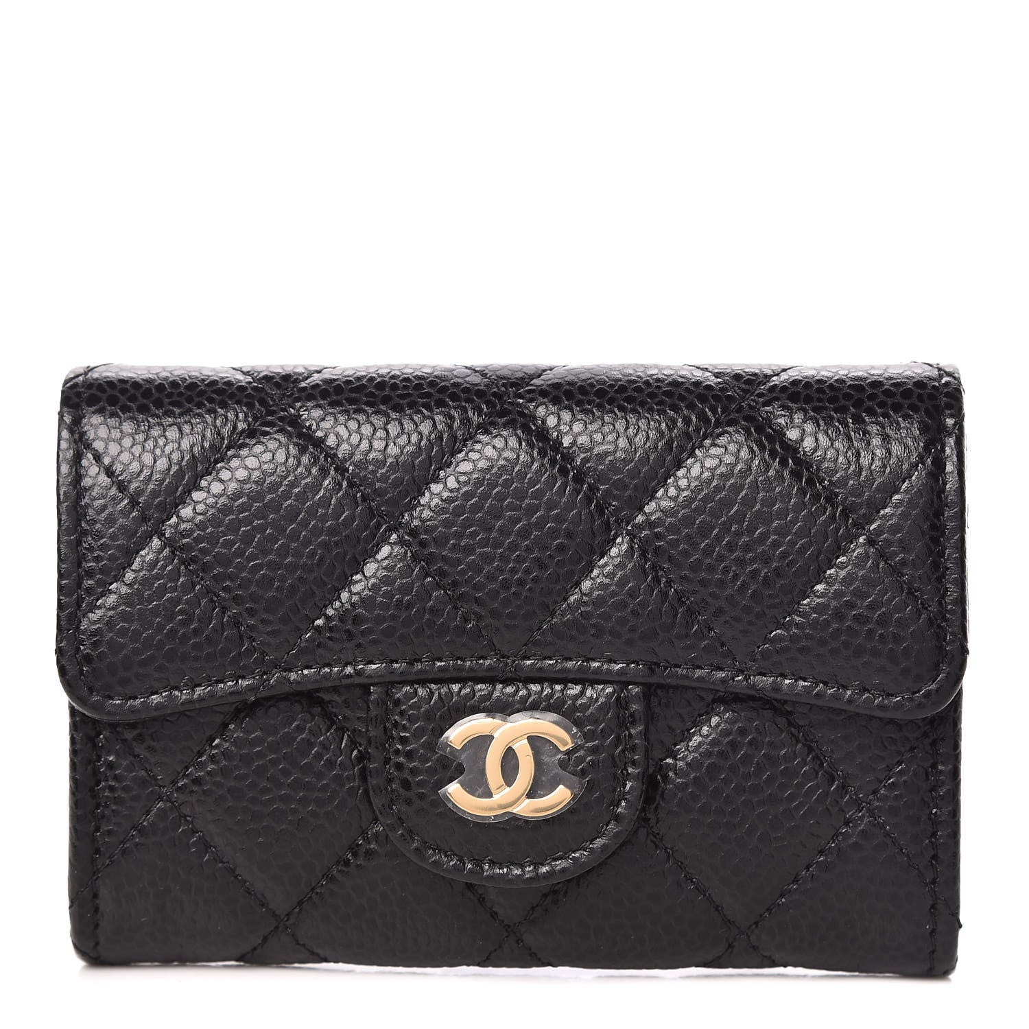 Chanel Caviar Quilted Flap Card Holder Black 1 of 9
