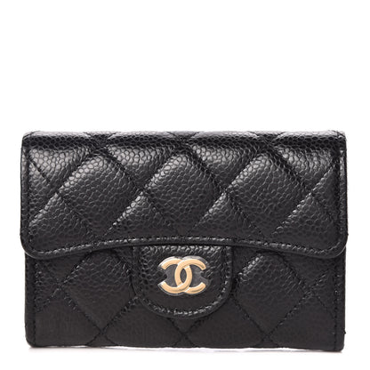 Chanel Caviar Quilted Flap Card Holder Black 1 of 9
