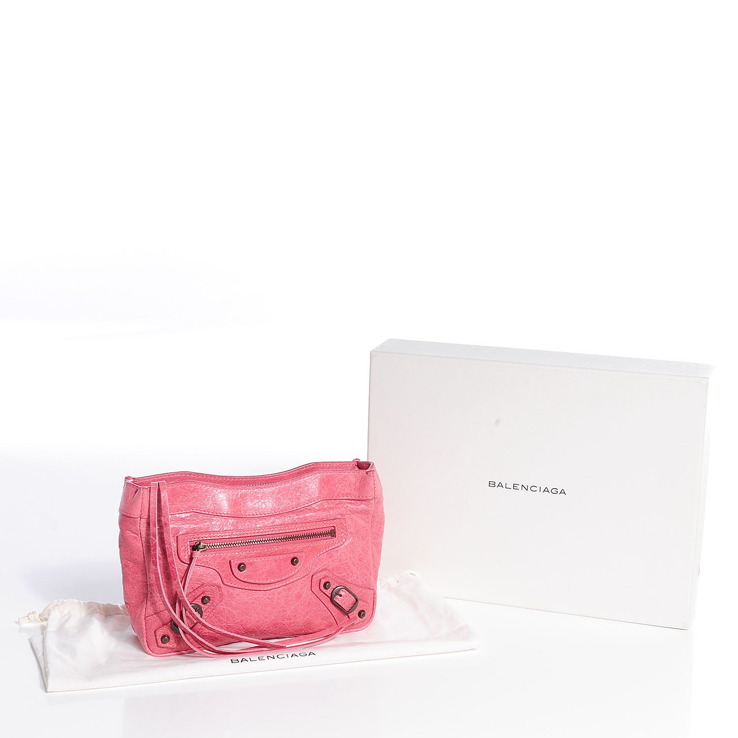 Balenciaga Agneau Porte Toilette Makeup Clutch Framboise 8 of 13