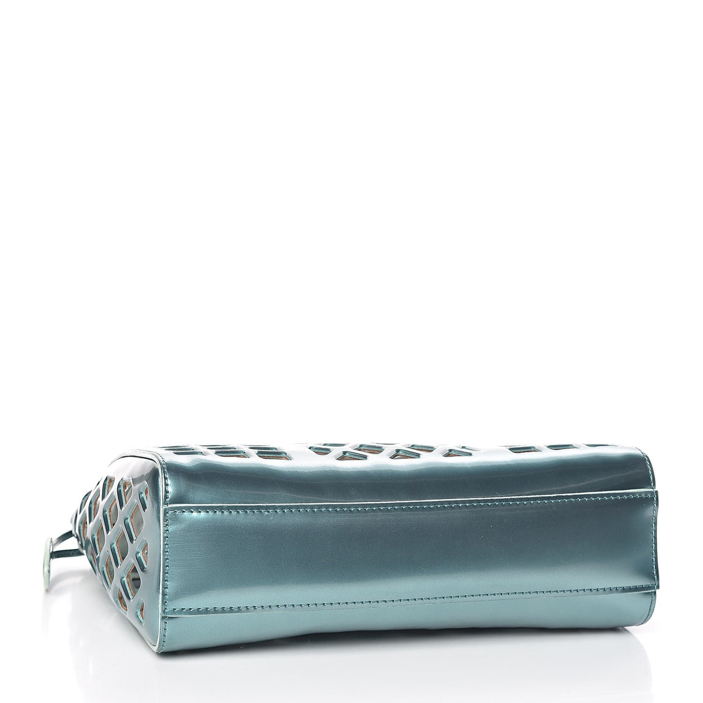 Metallic Patent Reef Jelly Basket PM Turquoise