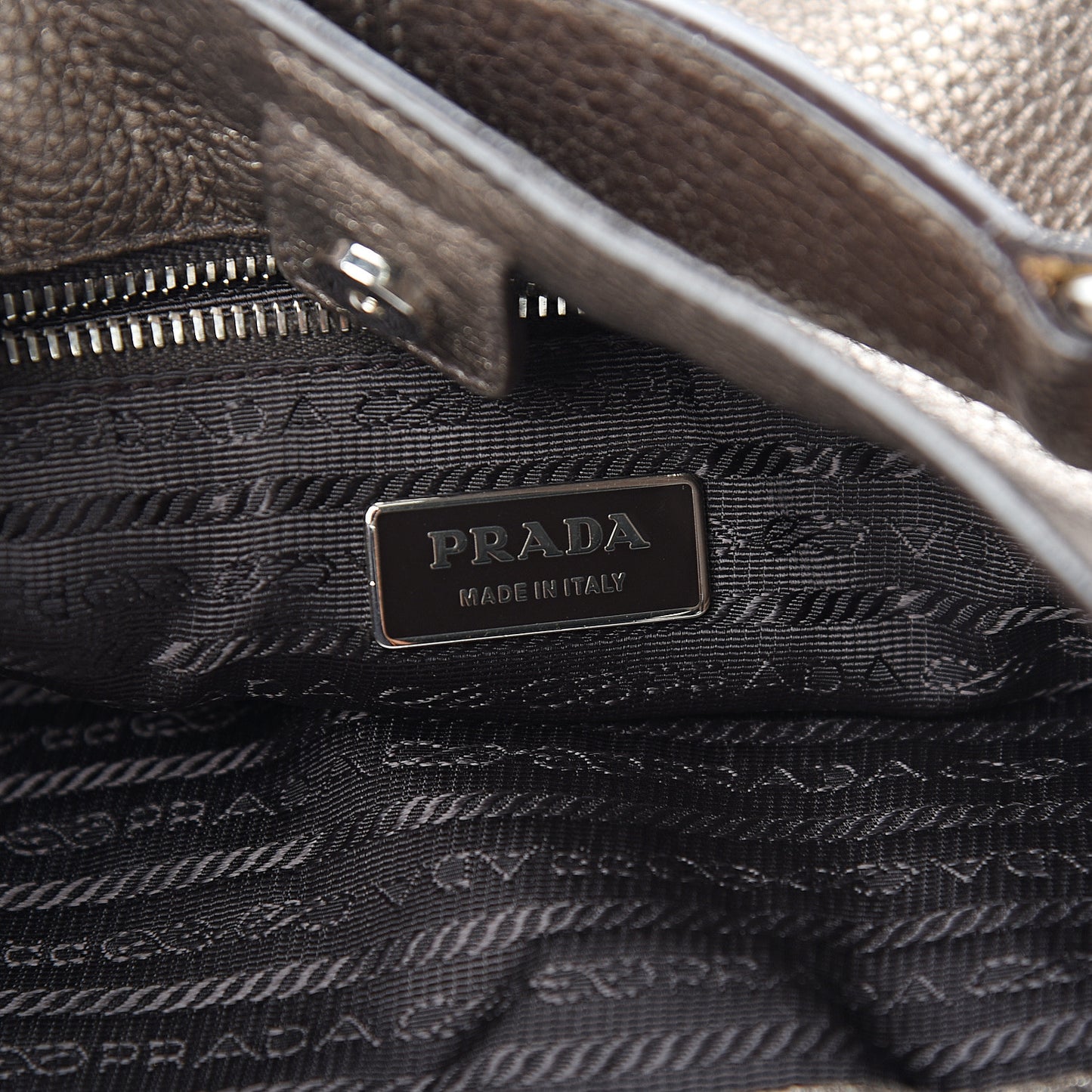 Metallic Vitello Daino Side Pocket Hobo Bronze