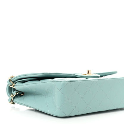 Chanel Caviar Quilted Medium Double Flap Light Blue 9 of 10