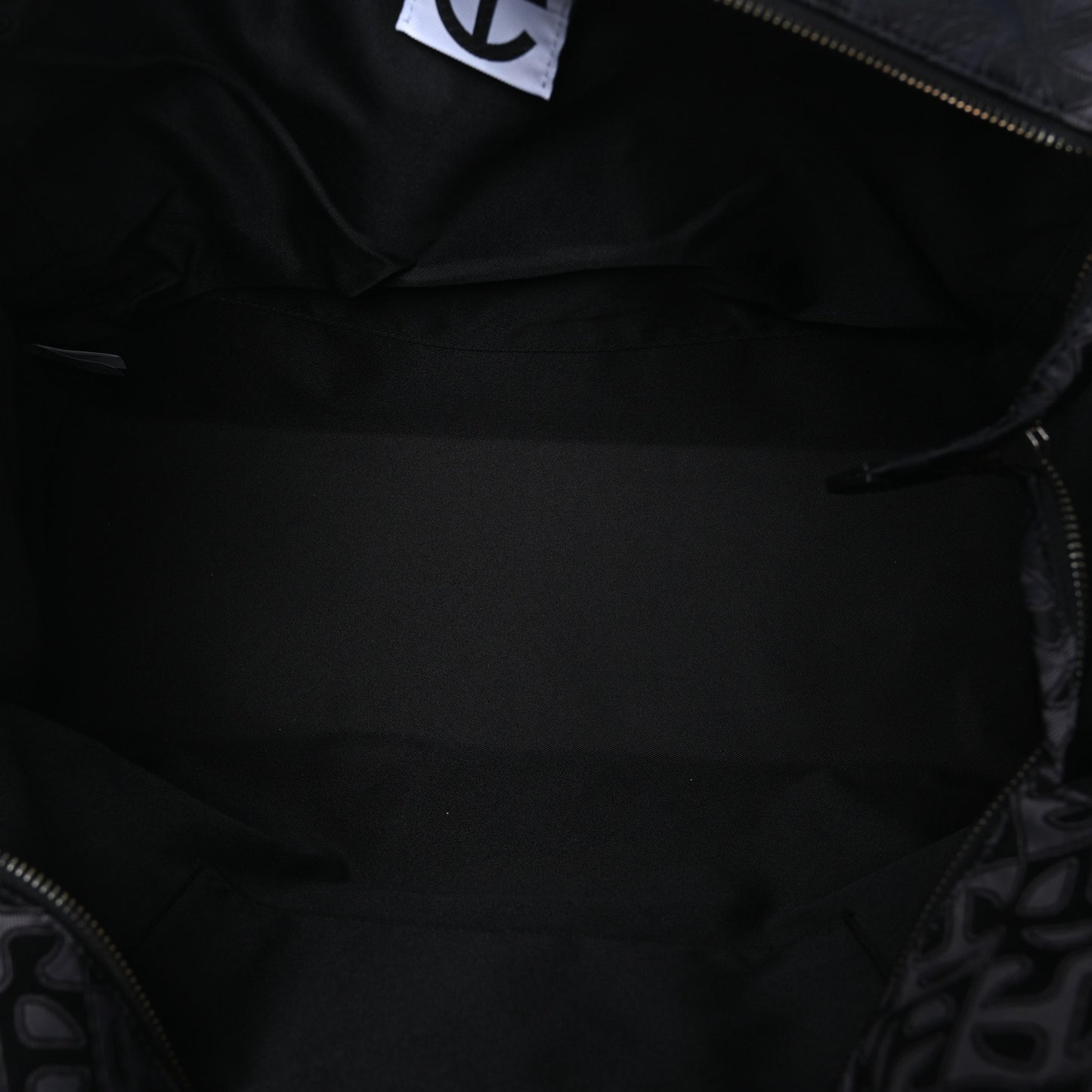 Monogram Jacquard Large Shopping Bag Black