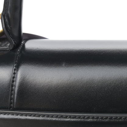 Balenciaga Shiny Box Calfskin Small Hourglass Top Handle Bag Black 10 of 10