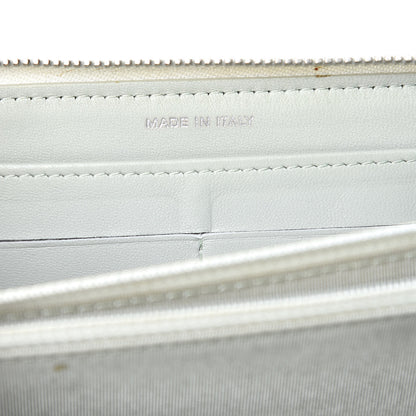 Chanel Lambskin Quilted Large Gusset Zip Around Wallet Light Green 7 of 14