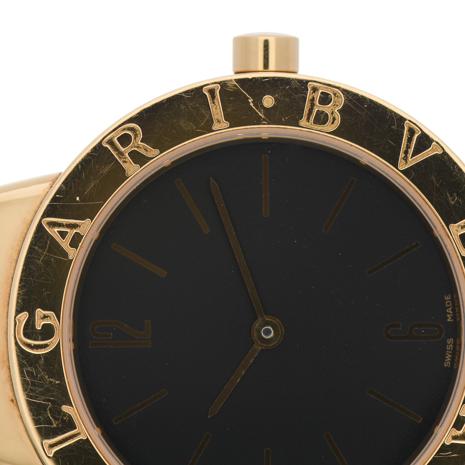 Bulgari 18K Rose Yellow White Gold 30mm Tubogas Quartz Watch Black 7 of 8