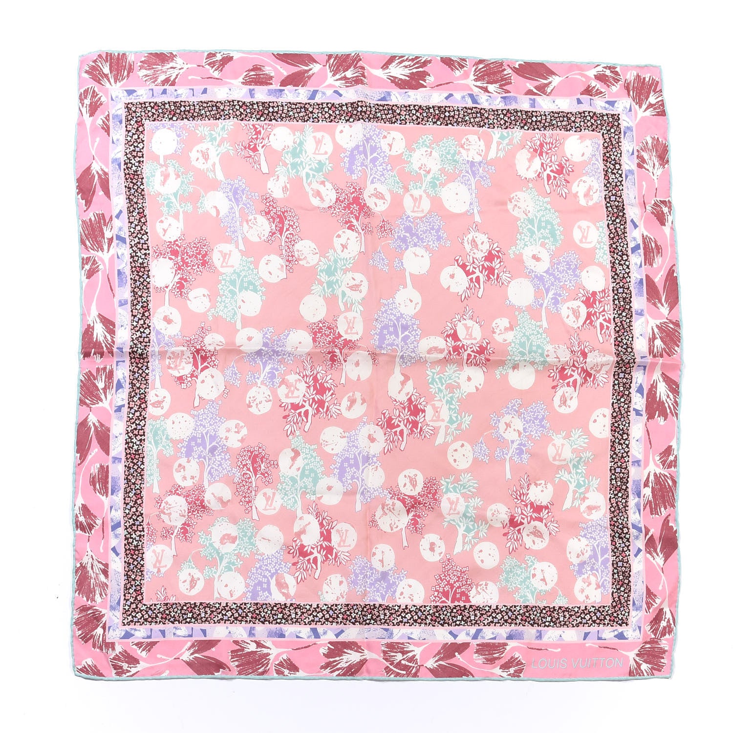 Louis Vuitton Silk Scarf Pink 1 of 3