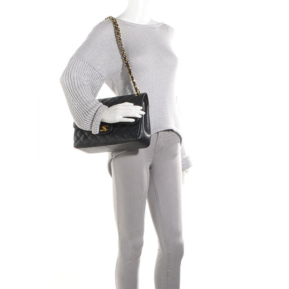 Chanel Caviar Quilted Jumbo Double Flap Black 2 of 20