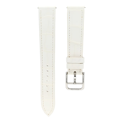 Hermes Matte Alligator 21mm Heure H Hour Watch Strap White 1 of 6
