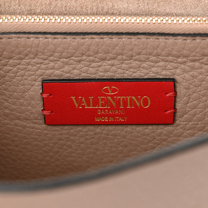 Valentino Garavani Grained Calfskin Small Rockstud Flap Crossbody Bag Poudre 6 of 15