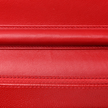 Chanel Caviar Sevruga Wallet on Chain WOC Red 12 of 15