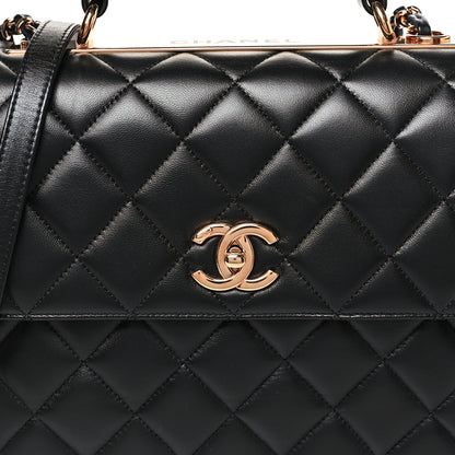 Chanel Lambskin Quilted Medium Trendy CC Flap Dual Handle Bag Black 8 of 12