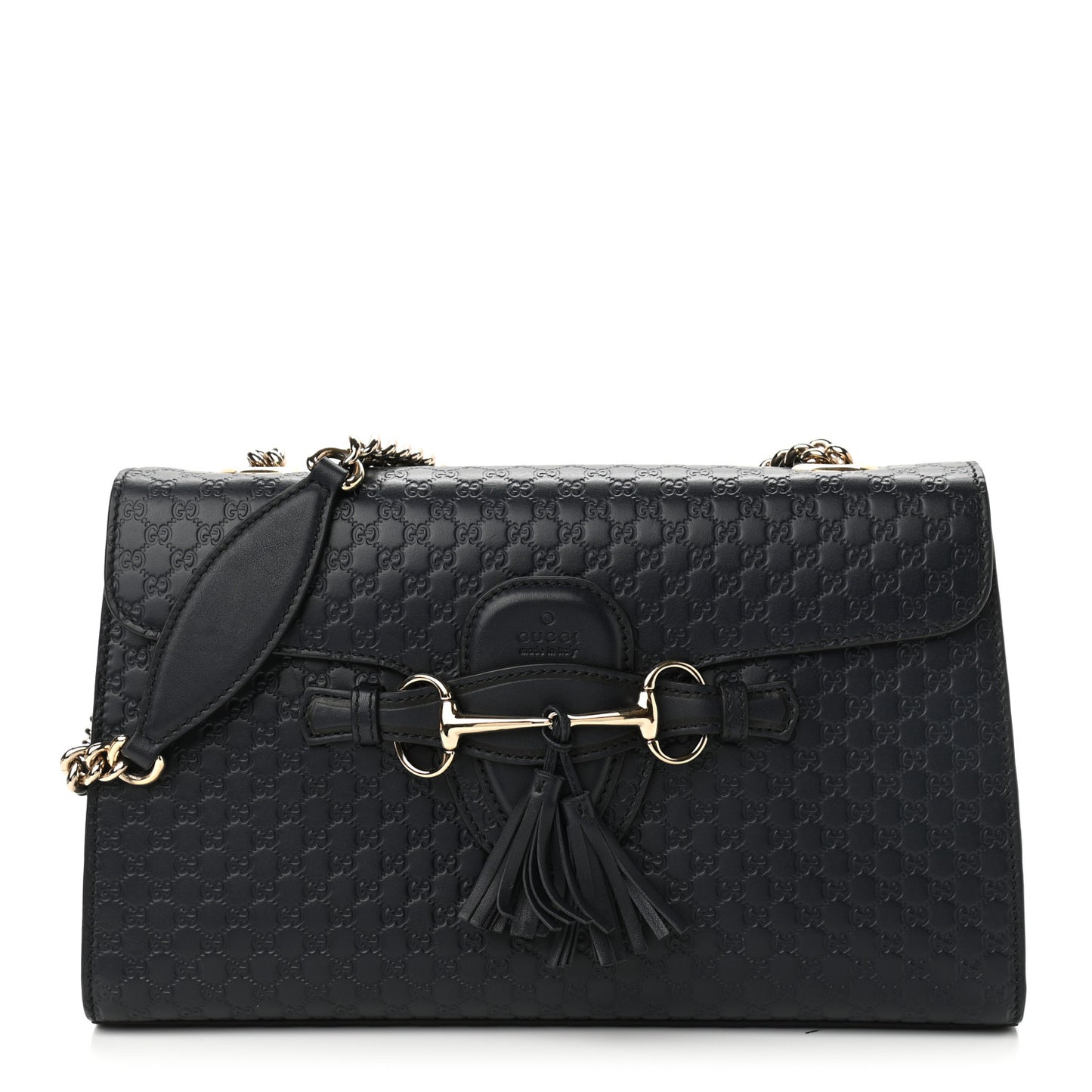 Soft Microguccissima Medium Emily Chain Shoulder Bag Blue