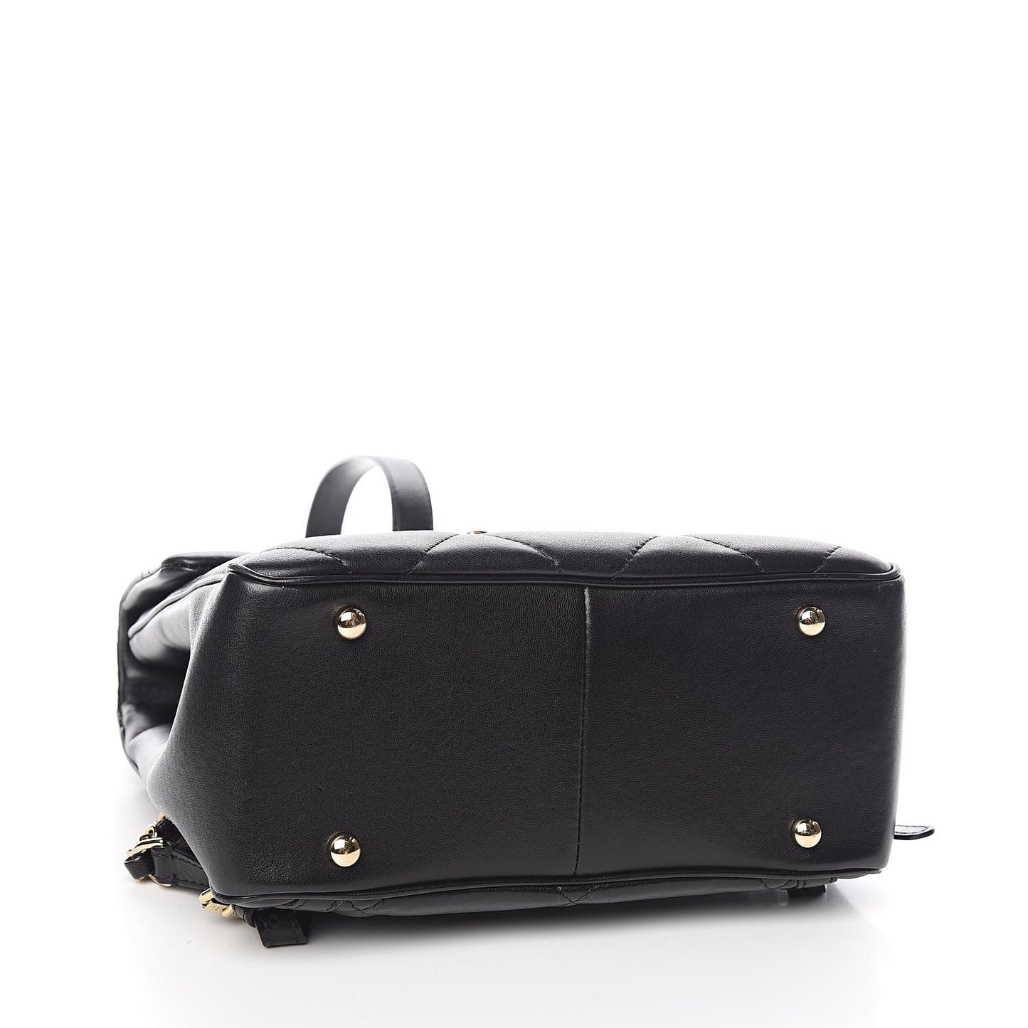 Lambskin Quilted Chain Backpack Black