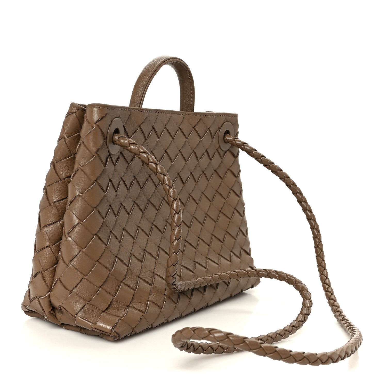 Bottega Veneta Nappa Intrecciato Small Andiamo Shoulder Bag Pinecone 3 of 13