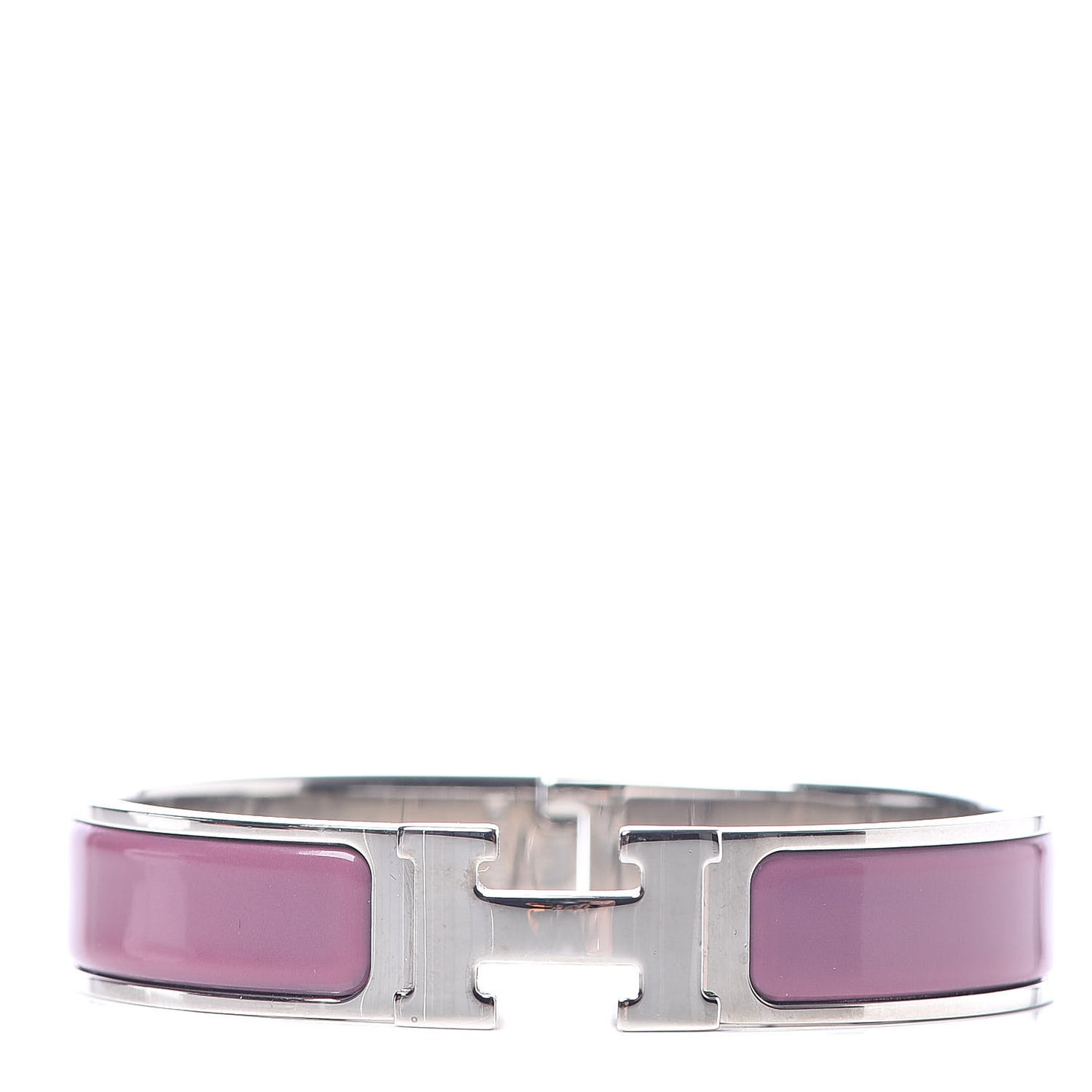 Enamel Narrow Clic Clac H Bracelet PM Cyclamen