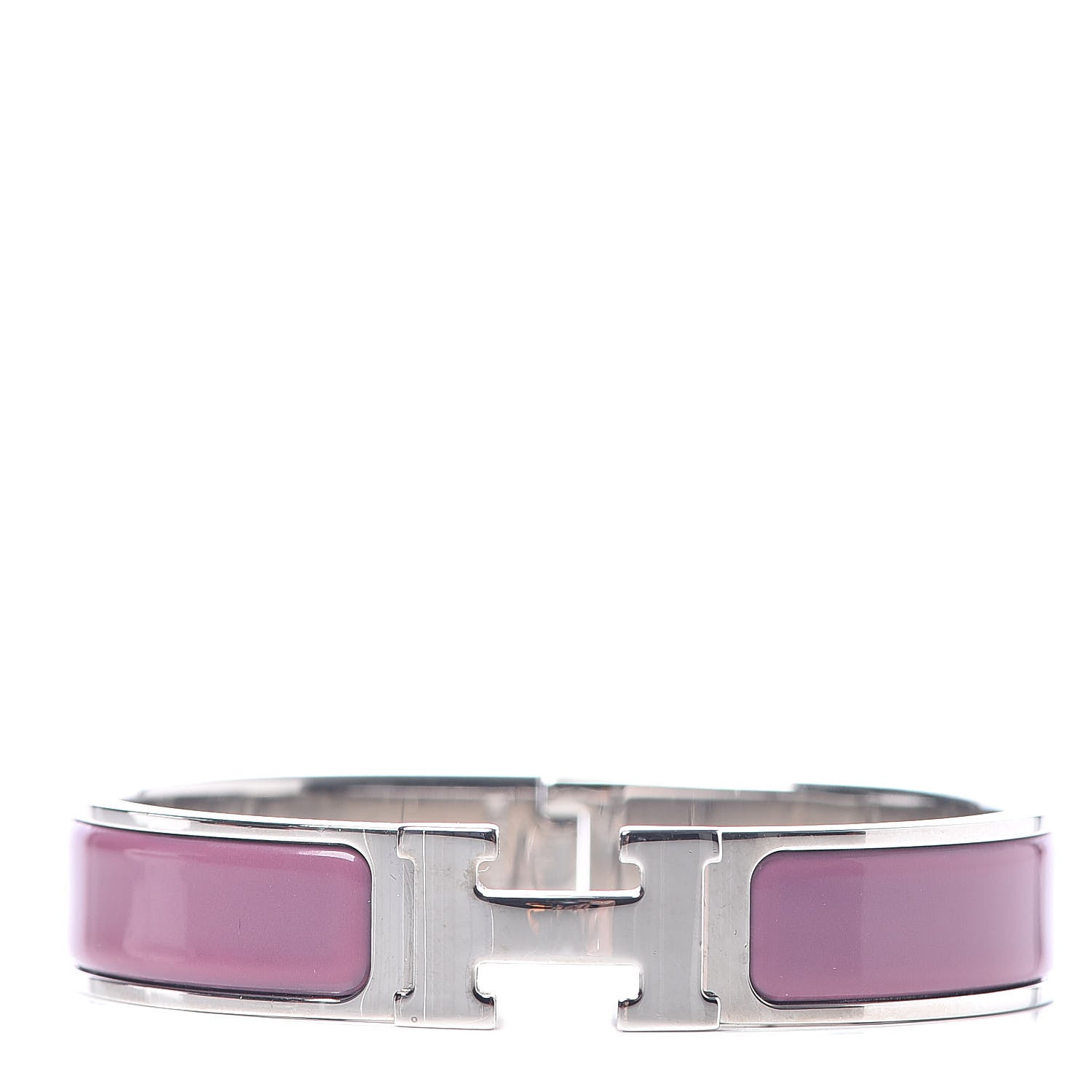 Hermes Enamel Narrow Clic Clac H Bracelet PM Cyclamen 1 of 6