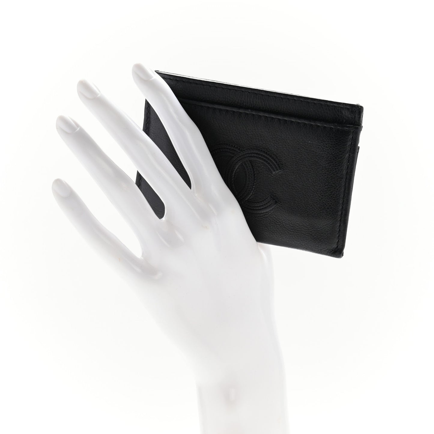 Calfskin CC Card Holder Black
