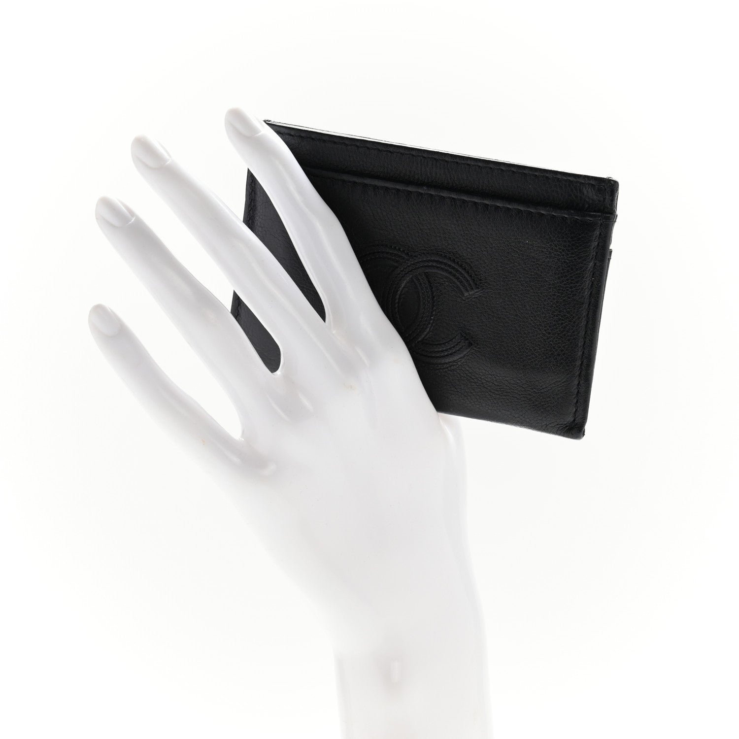 Chanel Calfskin CC Card Holder Black 2 of 9