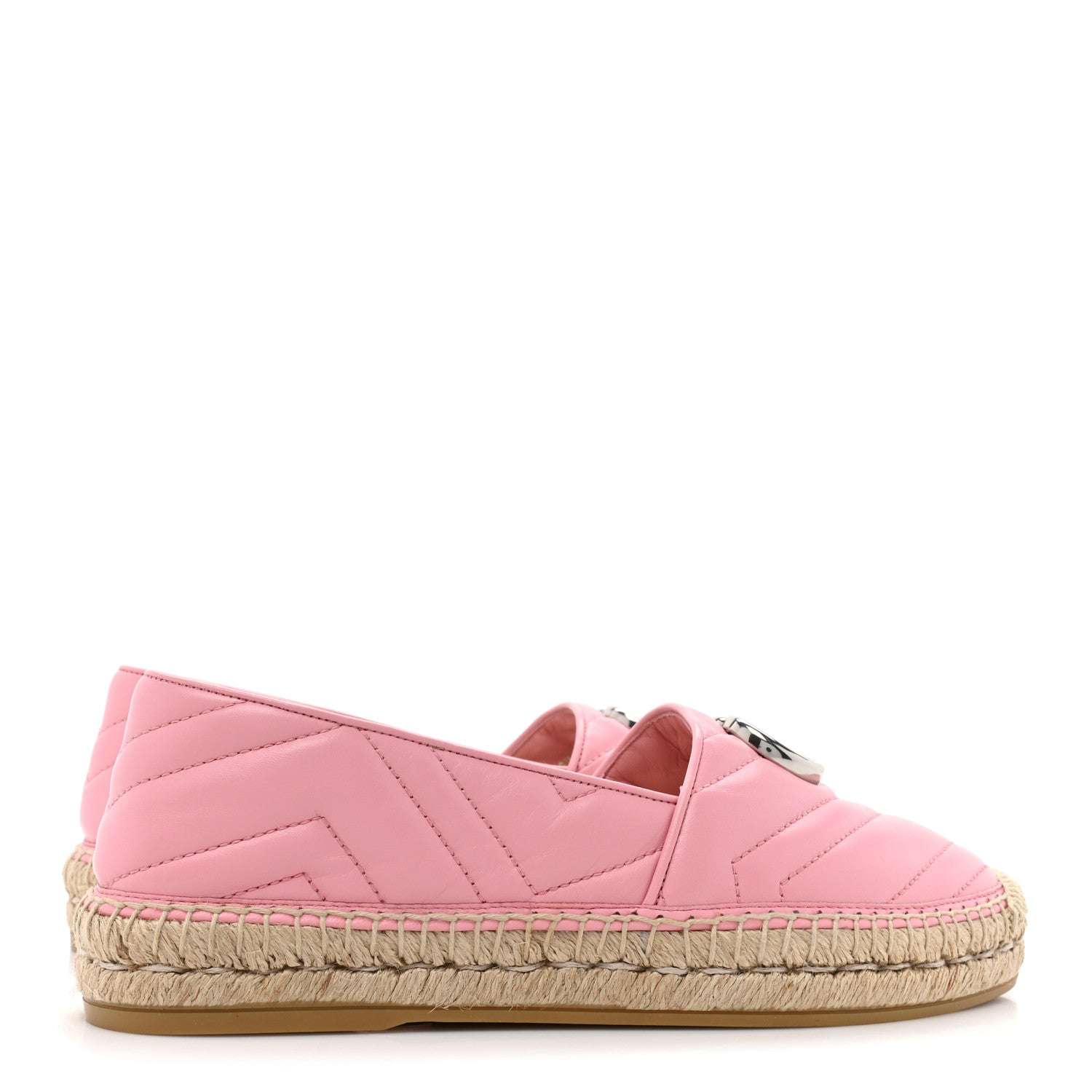 Gucci Nappa Matelasse GG Marmont Espadrilles 38.5 Wild Rose 4 of 9
