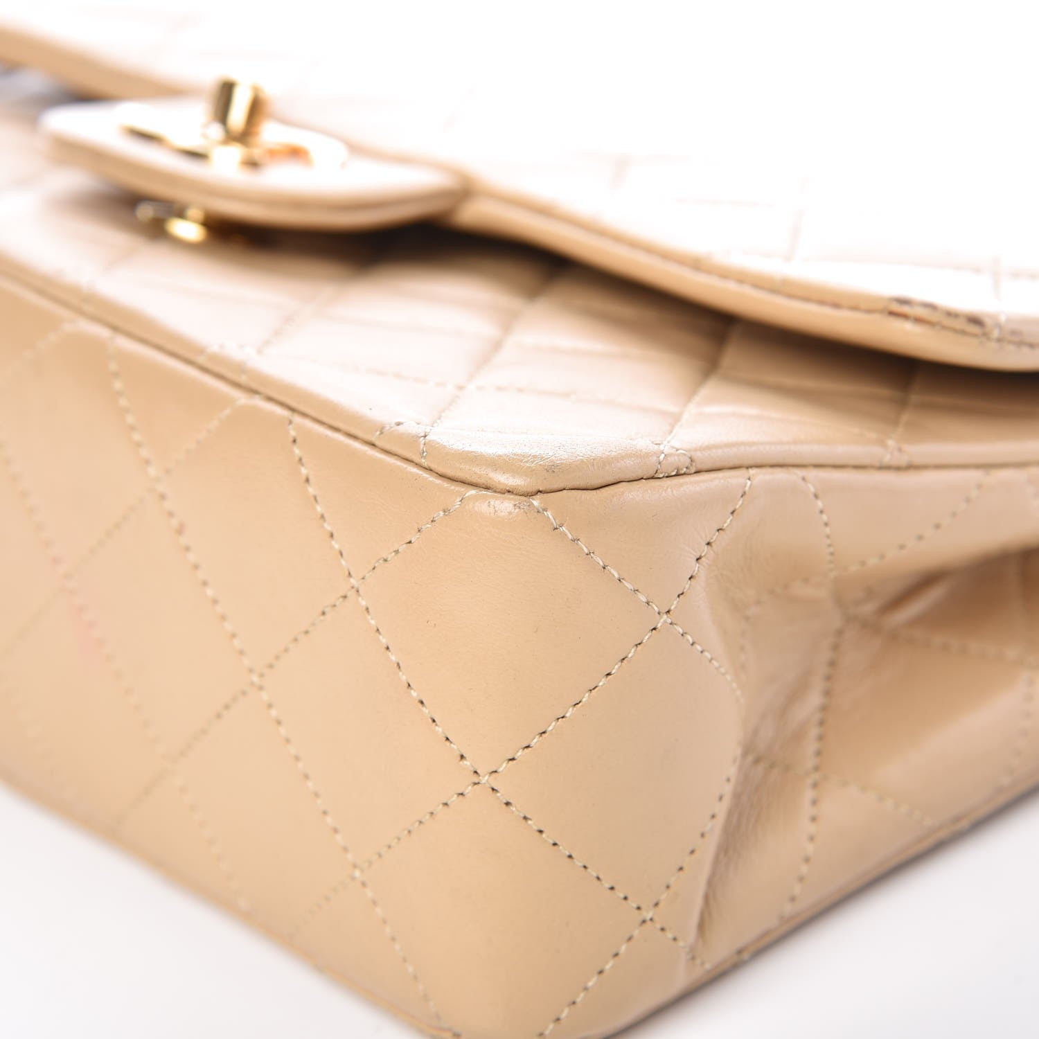 Chanel Lambskin Quilted Small Double Flap Beige 12 of 25