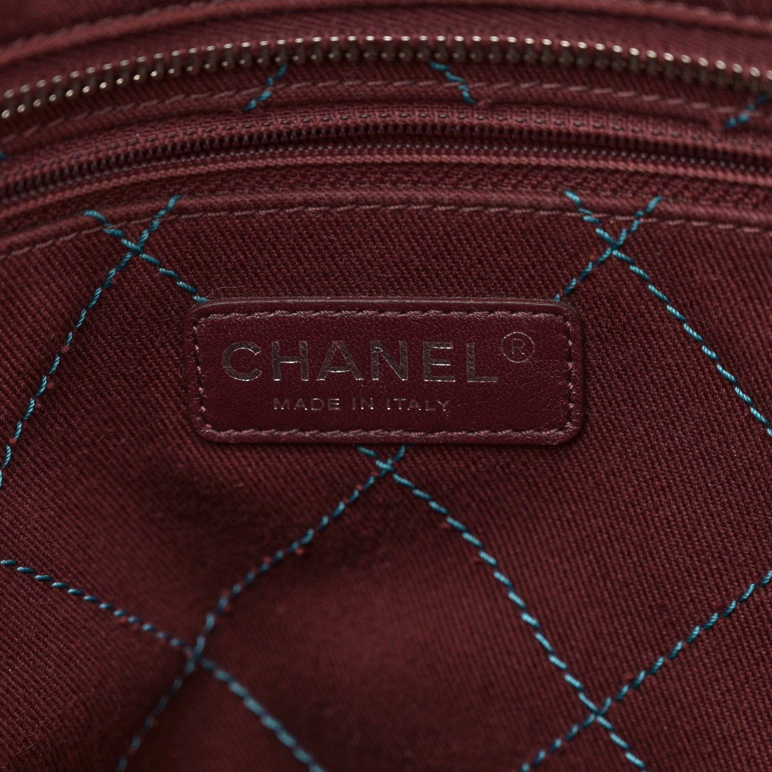 Chanel Grained Calfskin Quilted Small Daily Shopping Tote Turquoise 7 of 11