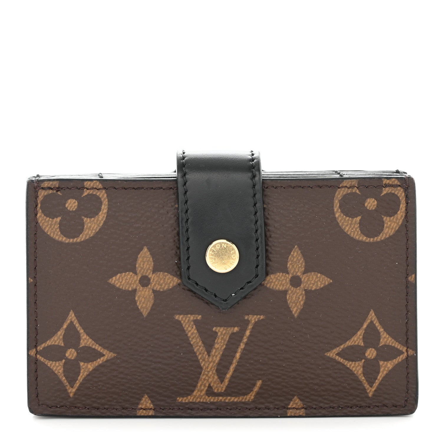 Louis Vuitton Monogram Gusset Card Holder Black 1 of 6