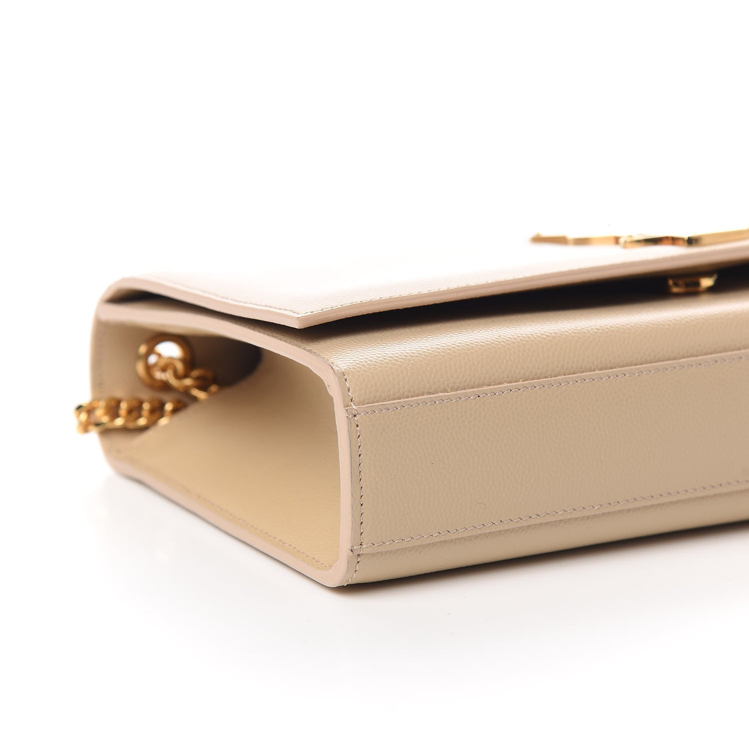 Saint Laurent Grain De Poudre Medium Monogram Kate Satchel Nude Powder 7 of 8