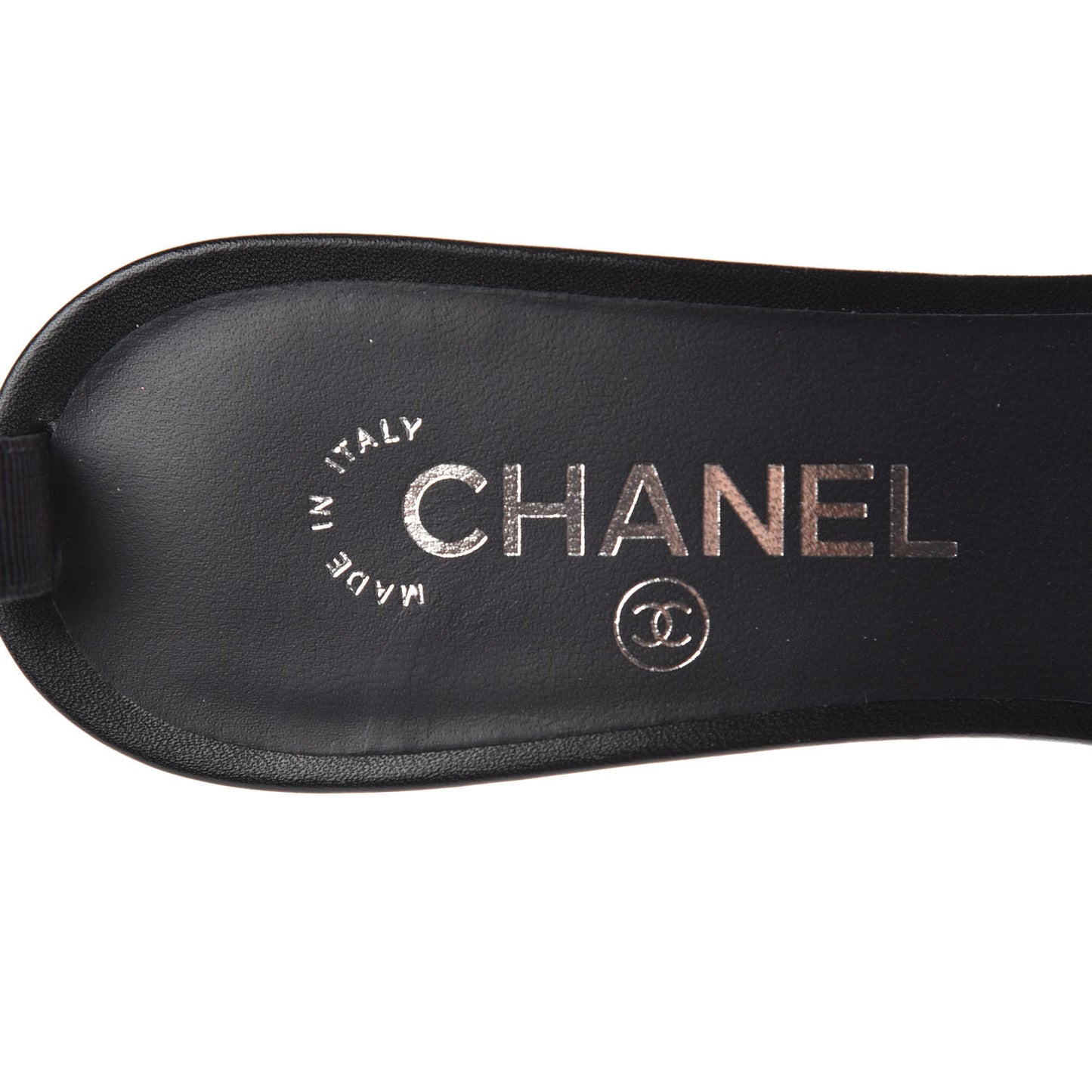 PVC Lambskin Logo Mules 39.5 Black