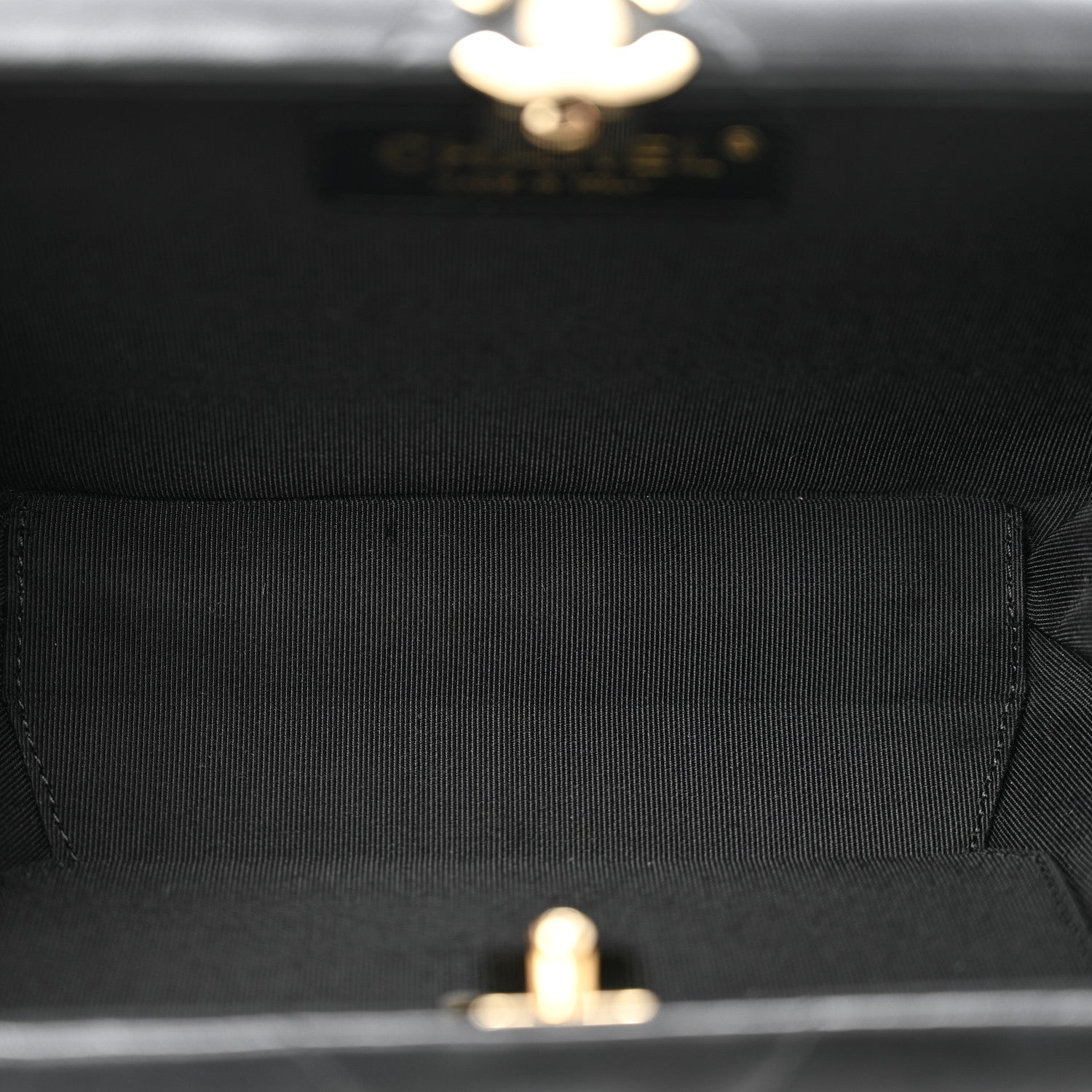 Chanel Lambskin Quilted Clutch With Chain Black 5 of 12