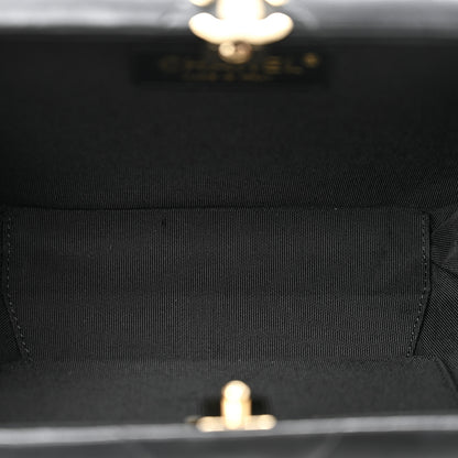 Chanel Lambskin Quilted Clutch With Chain Black 5 of 12