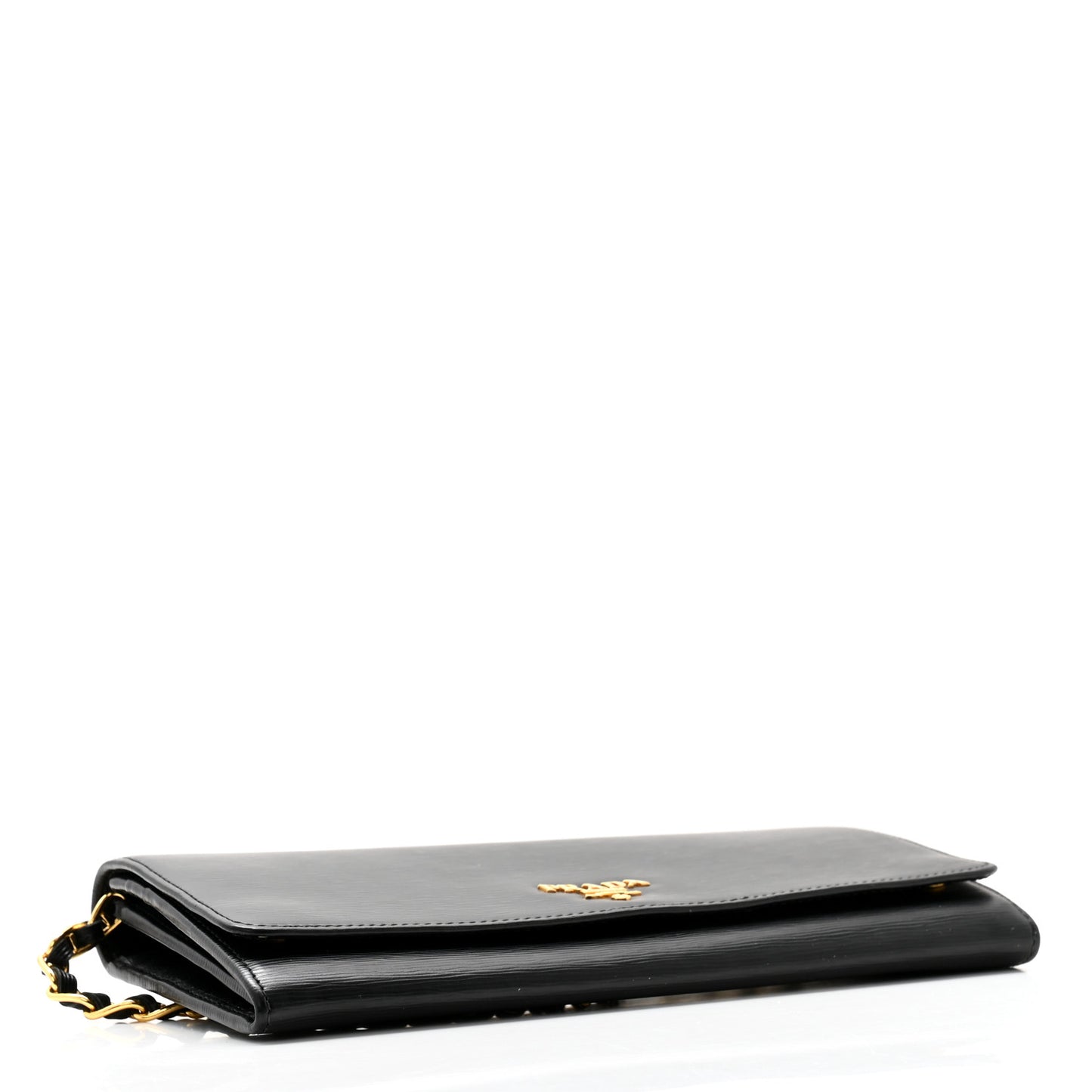 Vitello Move Metal Oro Chain Wallet Black