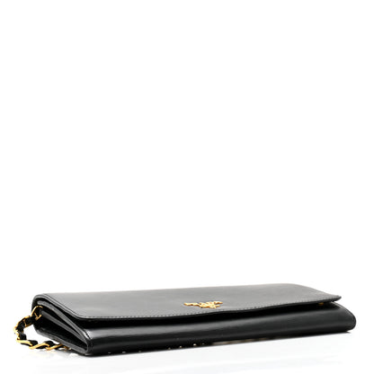 Prada Vitello Move Metal Oro Chain Wallet Black 4 of 11