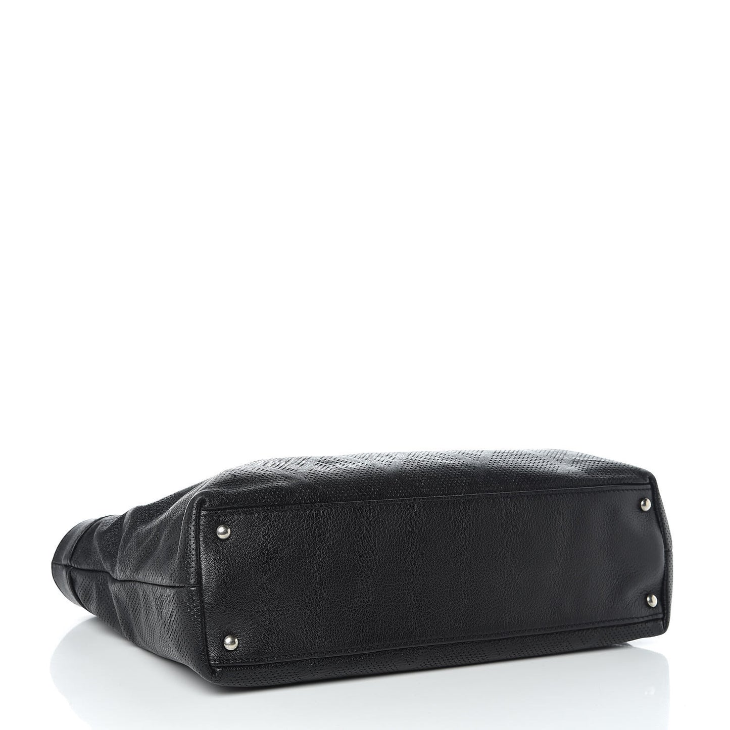 Goatskin Perforated Large CC Tote Black