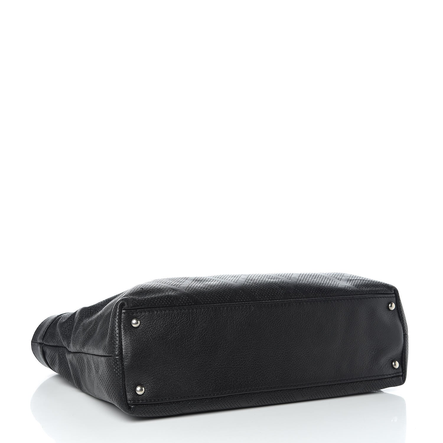 Chanel Goatskin Perforated Large CC Tote Black 4 of 11
