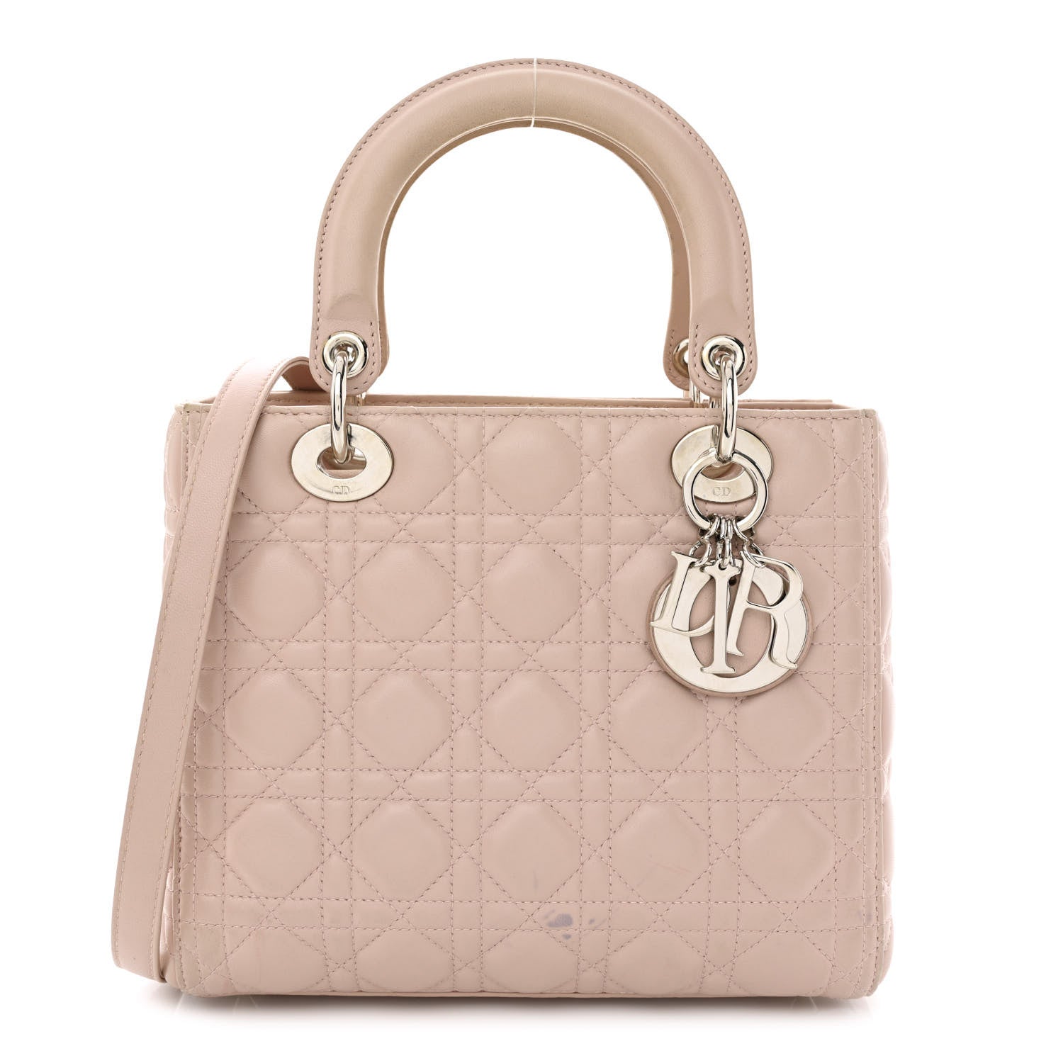 Christian Dior Lambskin Cannage Medium Lady Dior Light Pink 1 of 15