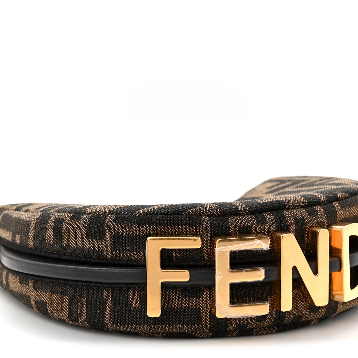 Fabric Jacquard FF 1974 Nano Fendigraphy Hobo Charm Tobacco Moro