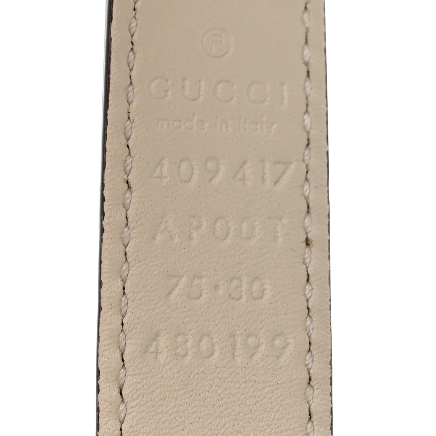 Gucci Calfskin Double G 20mm Belt 75 30 Mystic White 5 of 7