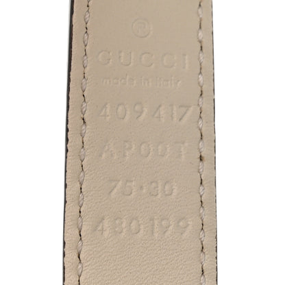 Gucci Calfskin Double G 20mm Belt 75 30 Mystic White 5 of 7
