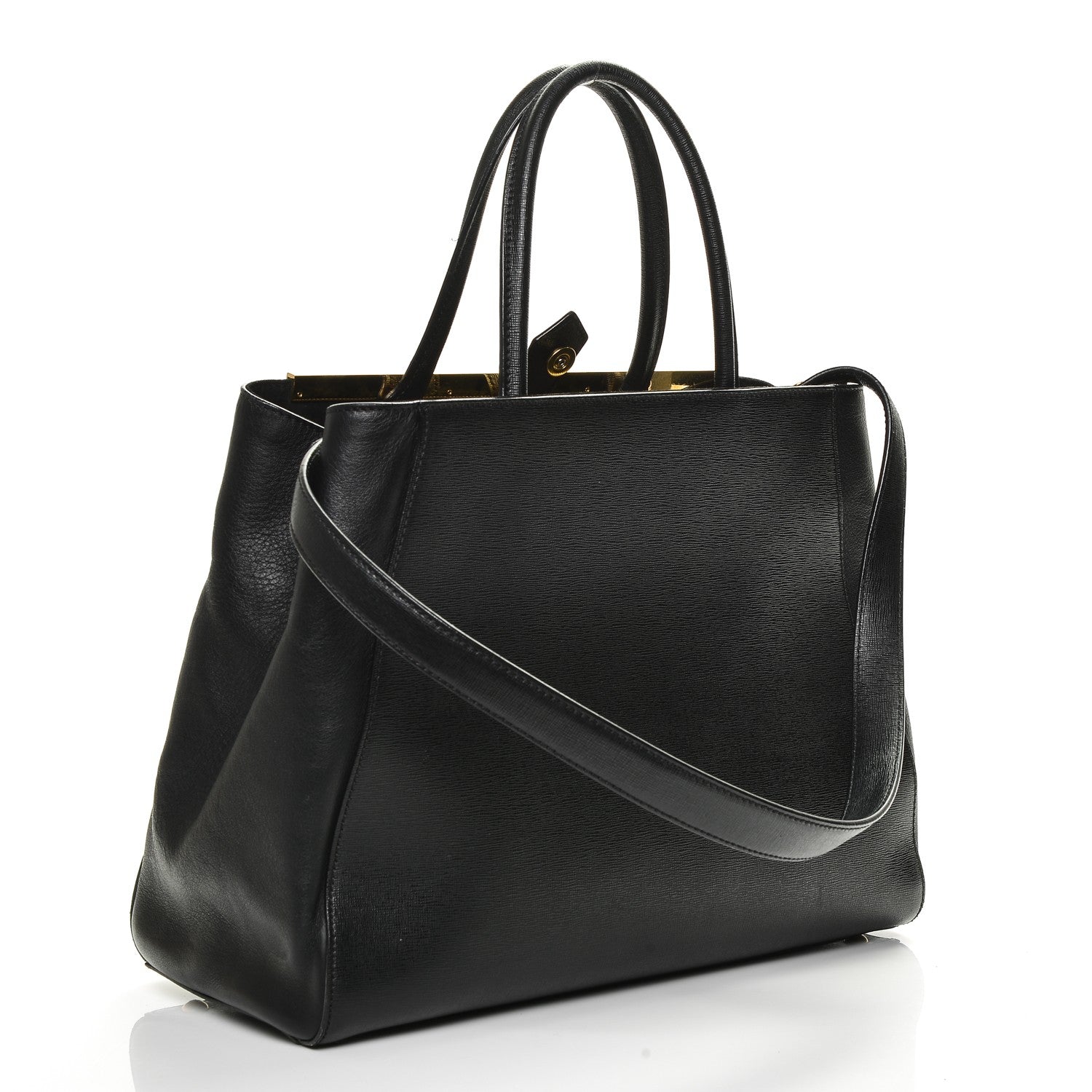 Fendi Vitello Elite Regular 2Jours Tote Black 3 of 7